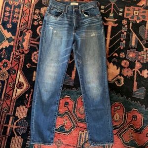 Madewells “the perfect vintage jean” in jimmy wash size 27